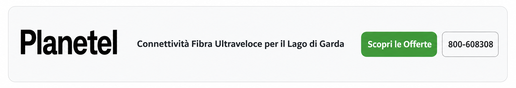 Planetel - Fibra Ultraveloce Lago di Garda